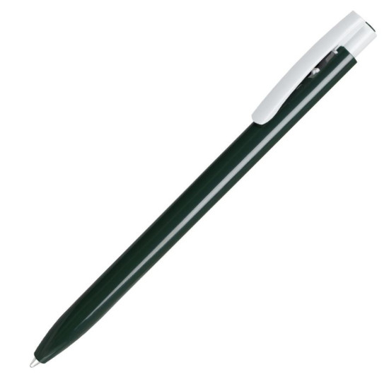 ELLE, ручка шариковая, темно-зеленый/белый, пластик