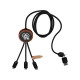 SCX.design C37 Зарядный кабель 3 в 1 из переработанного PET-пластика со светящимся логотипом и скругленным деревянным корпусом, дерево