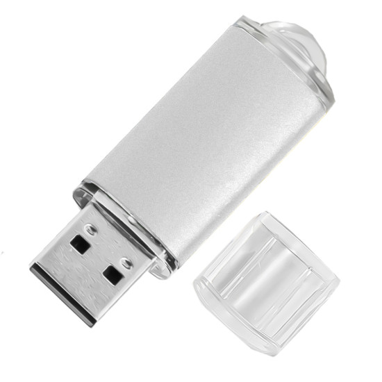 USB flash-карта "Assorti" (8Гб), серебристая, 5,8х1,7х0,8 см, металл