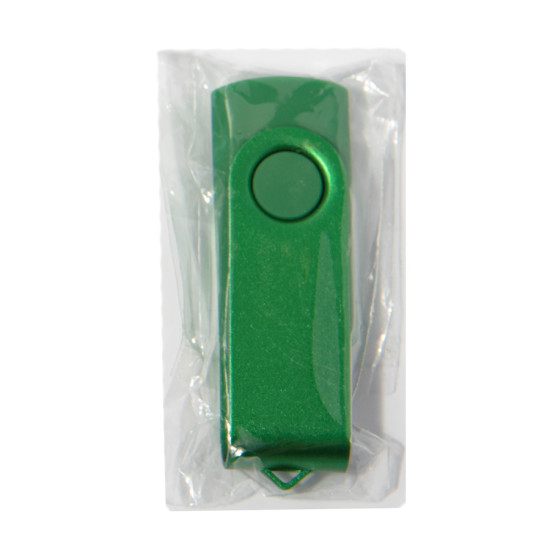 USB flash-карта DOT (8Гб), зеленый, 5,8х2х1,1см, пластик, металл