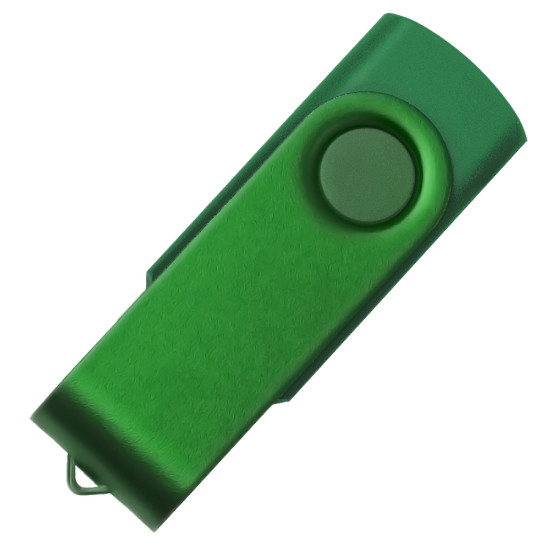 USB flash-карта DOT (8Гб), зеленый, 5,8х2х1,1см, пластик, металл