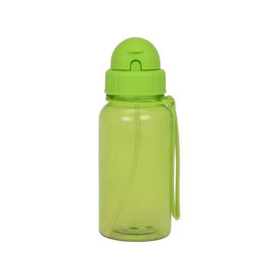Бутылка для воды со складной соломинкой Kidz 500 мл, зеленое яблоко