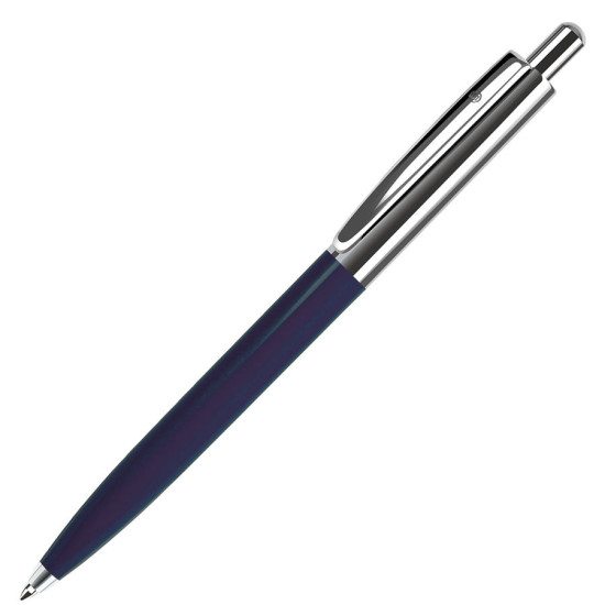 BUSINESS, ручка шариковая, синий/серебристый, металл/пластик