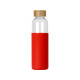 Бутылка для воды стеклянная Refine, в чехле, 550 мл, красный
