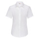 Рубашка "Lady-Fit Short Sleeve Oxford Shirt", белый_S, 70% х/б, 30% п/э, 130 г/м2
