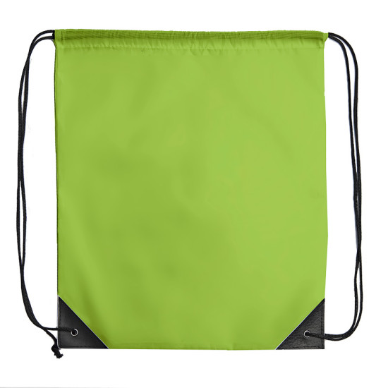 Рюкзак мешок с укреплёнными уголками BY DAY, зелёный, 35*41 см, полиэстер 210D