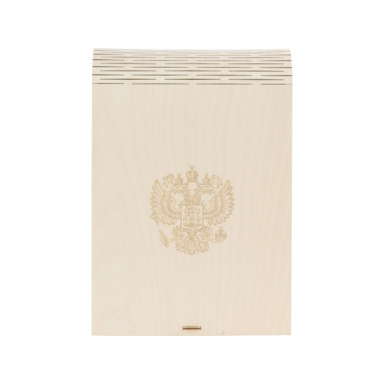 Набор бокалов для шампанского За Россию Chinelli в деревянной коробке
