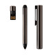 GENIUS, ручка с флешкой, 4 GB, колпачок, стальной цвет, металл  