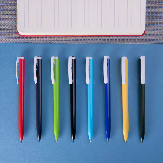 ELLE, ручка шариковая, темно-синий/белый, пластик