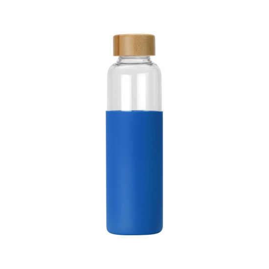 Бутылка для воды стеклянная Refine, в чехле, 550 мл, темно-синий