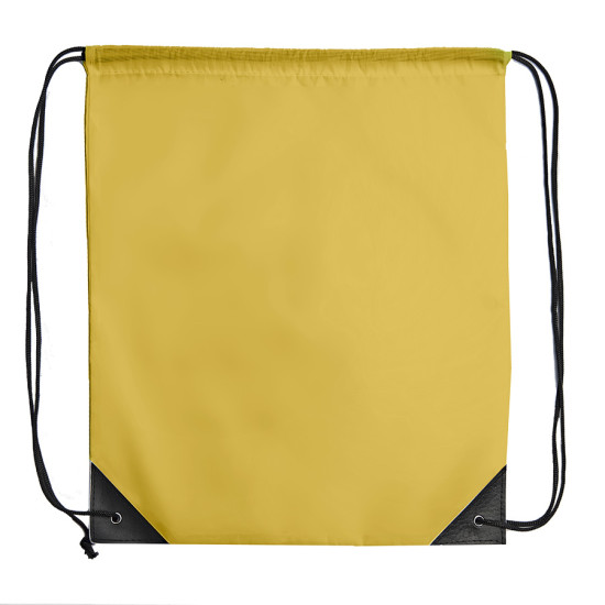 Рюкзак мешок с укреплёнными уголками BY DAY, желтый, 35*41 см, полиэстер 210D