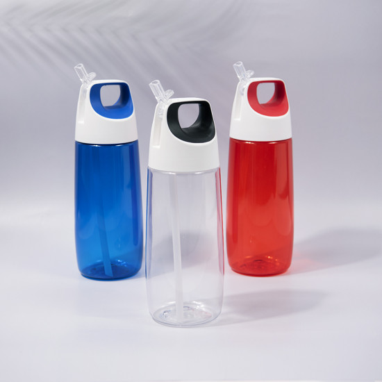 Бутылка для воды TUBE, 700 мл; 24х8см, красный, пластик rPET