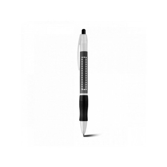 SLIM BK. Шариковая ручка с противоскользящим покрытием, Белый