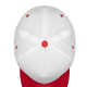 Бейсболка "Joker", 5 клиньев,  застежка на липучке; белый/красный; 100% п/э; плотность 140 г/м2