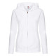 Толстовка "Lady-Fit Hooded Sweat Jacket", белый_XS, 75% х/б, 25% п/э, 280 г/м2